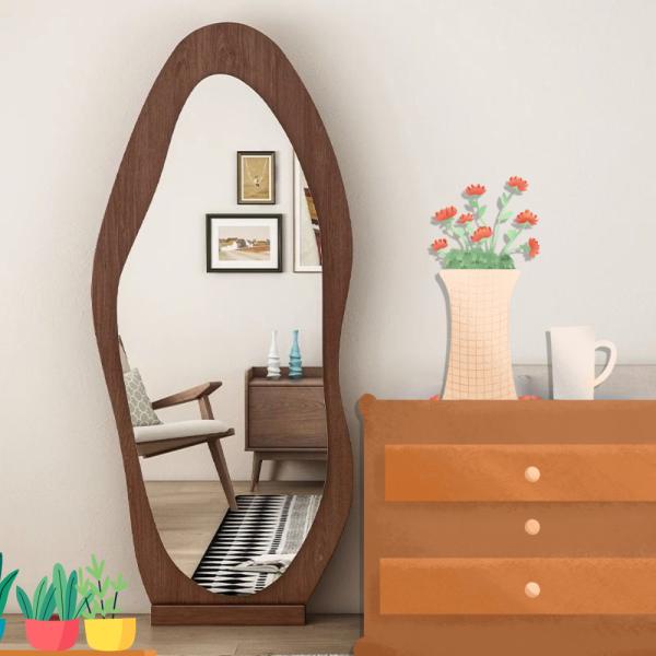 Современный дизайн стиль Серебряный гардероб входное зеркало для роскошного домашнего декора