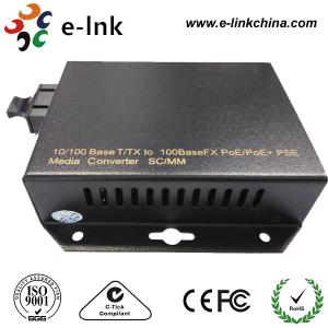Dual Fiber POE Fiber Media Converter , Rj45 Ethernet To Fiber Optic Media