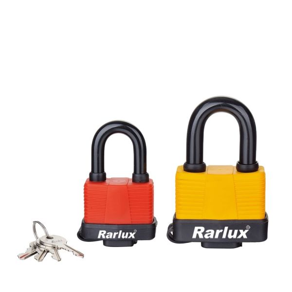 Rarlux Top Security Steel Padlock Plastic Shell Cover Waterproof Laminated Padlock