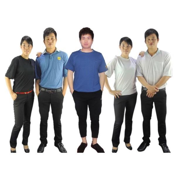 CE 0.17  96% Polyester 4% Conductive Fibre ESD POLO T Shirt