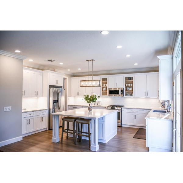 Modern Design Full Kitchen Cabinets with Eased Edge and Plywood Carcase Material