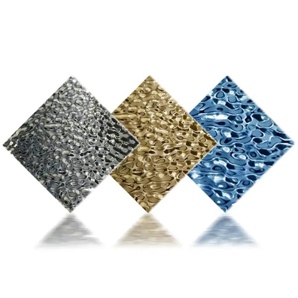 Изготовленный на заказ лист нержавеющей стали пульсации воды Pvd большой средний небольшой бил декоративное молотком