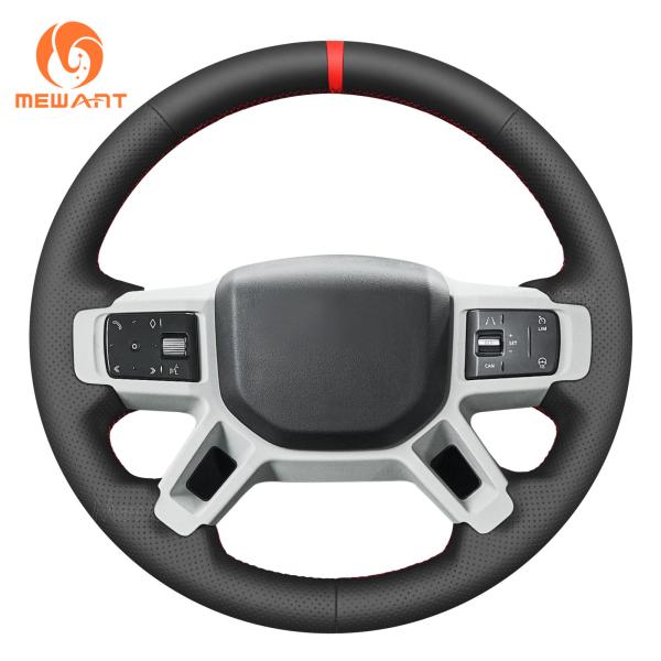 Handcrafted Genuine Leather Steering Wheel Cover for Land Rover Defender L663 Discovery III L462 2020-2024 Models