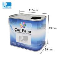 Boîtes d' étain carrées vides 0.5L Boîte de peinture rectangulaire