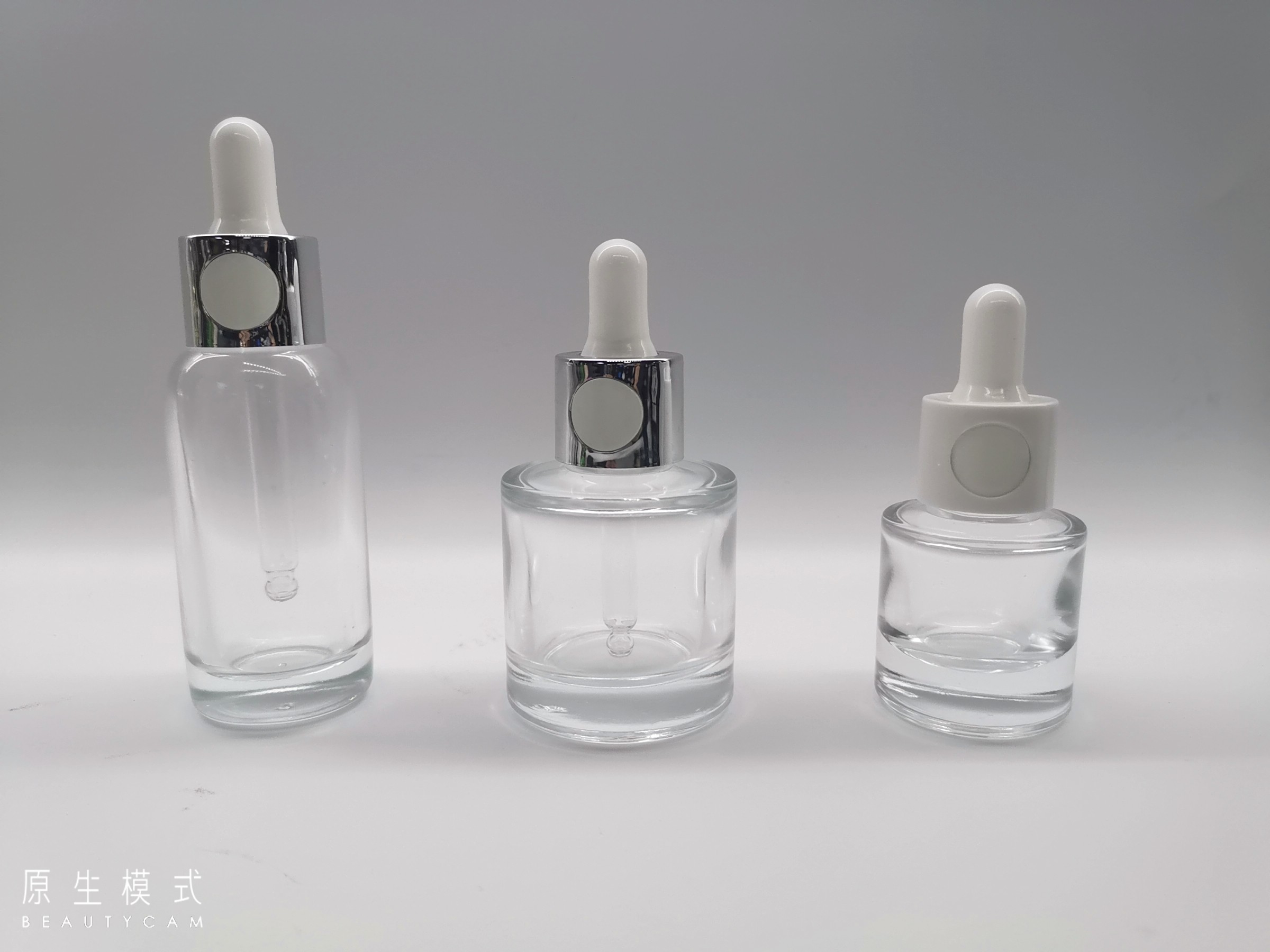стеклянный логотип печатания Silkscreen бутылки капельницы кнопки 15ml для сыворотки Skincare