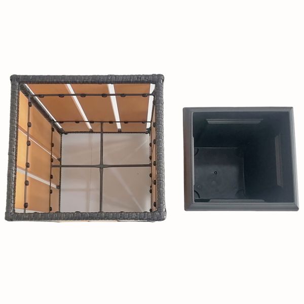High Grade Factory Hot Sale Rattan Wicker Plastic Wooden Garden Pots Planter