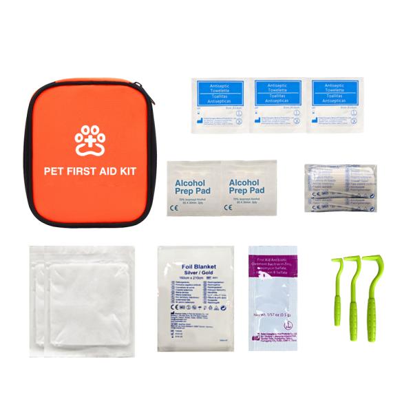 14-Piece First Aid Kit for Cats & Dogs Veterinary Instrument Travel Kit for Emergency Care