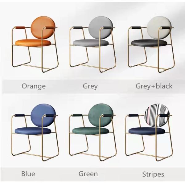 Рамка металла нержавеющей стали обедая стулья с оружиями минималистские 66x57x83cm