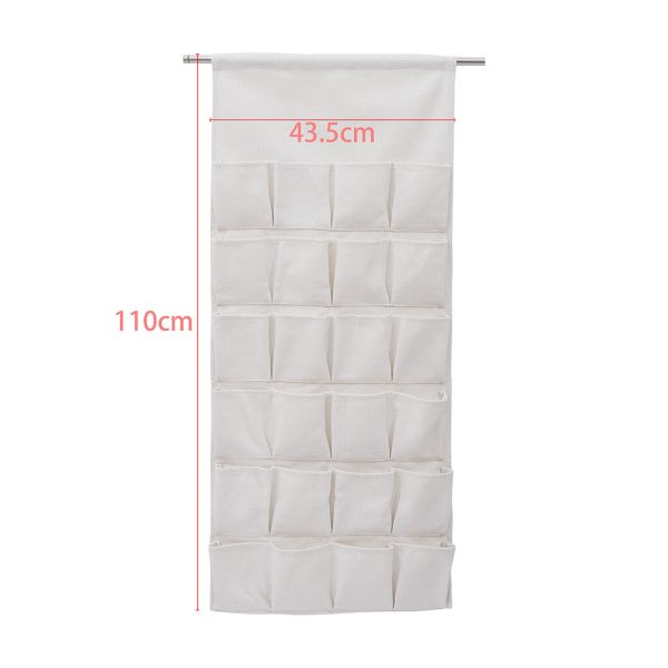 Sublimation Cotton Linen Christmas Advent Calendar With Multiple Pockets Diy Wall-Mounted Canvas Storage Bag For Xmas Holiday Festival