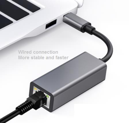 Tipo cinza livre/prata de USB do portátil da movimentação do conversor RJ45 1000Mbps de C