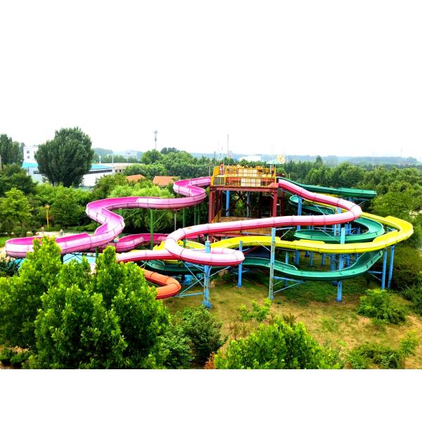 Mix Color 2000sq.m 5m Spiral Water Slide For Children