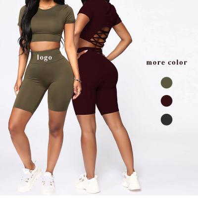 OEM aceito Active Wear Women Tracksuit Vestuário desportivo conjunto com 85% Nylon 15% Spandex