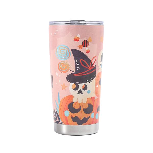 304 Stainless Steel 20oz Capacity Halloween Design 3D Printed Car Beer Cup Thermos