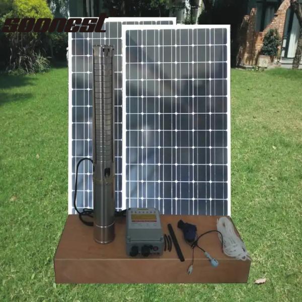 1500W Solar Pump Inverter 3Hp Ac Submersible Solar Pump Bore Depth 50m Solar Booster Pressure Pump For A House
