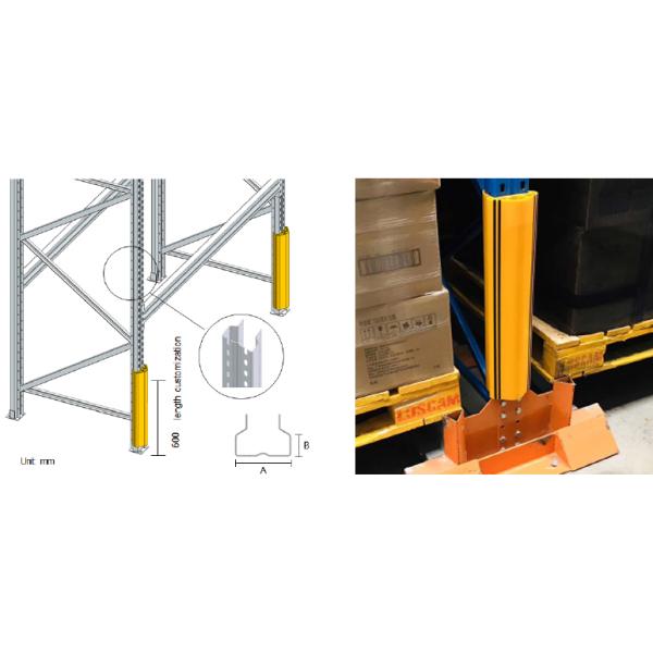 A53: Racking Protection FS-2021A Warehouse Storage Rack Flexible Anti-Collision Guardrails
