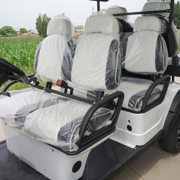Carro de golf eléctrico utilitario de 4+2 plazas compatible con OEM, carrito de golf eléctrico, batería de litio de 70 V