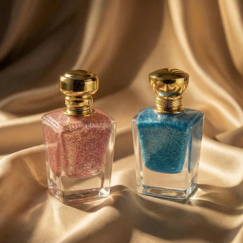 100ml Glass Perfume Bottles Beveled Rectangle Inner Coating Metal Cap Empty
