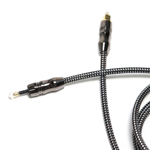 Cabo de áudio óptico TOSLINK trançado digital banhado 4K Metal Connecotr para barra de som de teatro