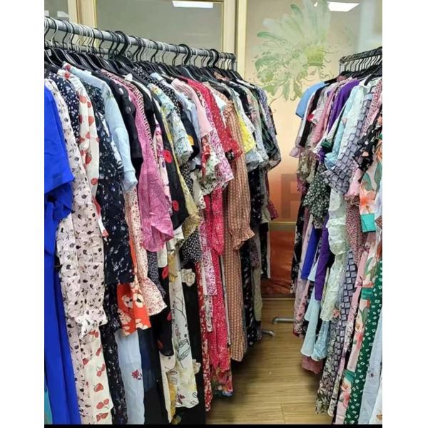 Short Sleeve Second Hand Ladies Clothes Used Designer Dresses S M L XL