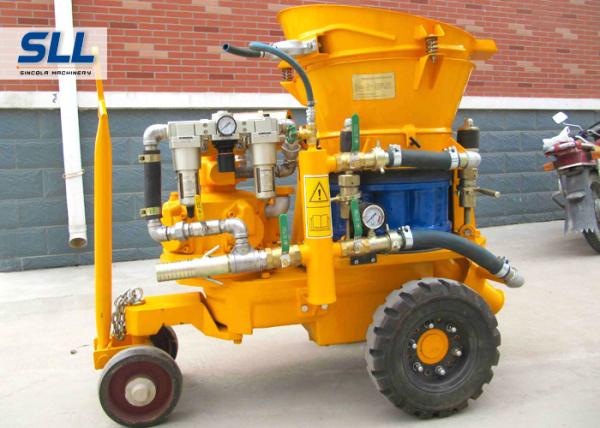 Dry / Wet Ready Mix Concrete Shotcrete Machine 13.8~14.8m3/Min Air Consumption