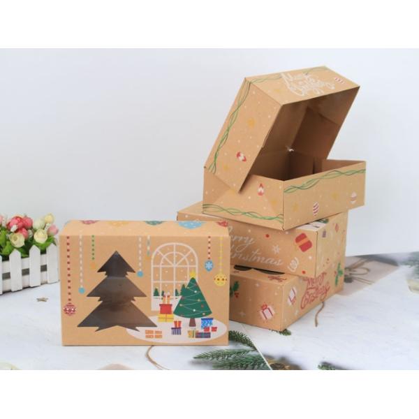 Окна подарочной коробки PVC рождества пищевой контейнер 63g открытого Biodegradable бумажный