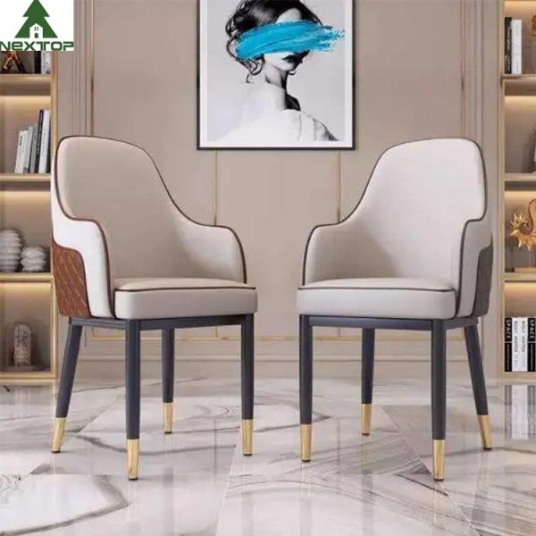 Customized Long Lasting Luxury Hotel Furniture Reception Leather Chairs