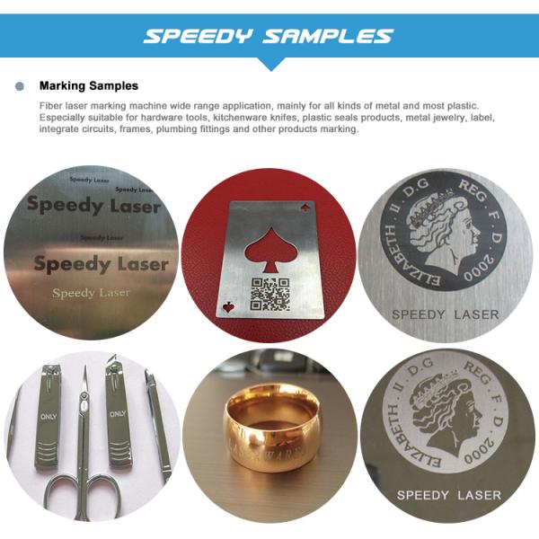 Low Power Fiber EZCAD Laser Marking Machine With Rotary Metal Stainless Steel Tube