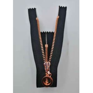 Zíper dos dentes do metal do estilo de Y com o auto fechamento para o trabalho - o desgaste/metal fechado fecha