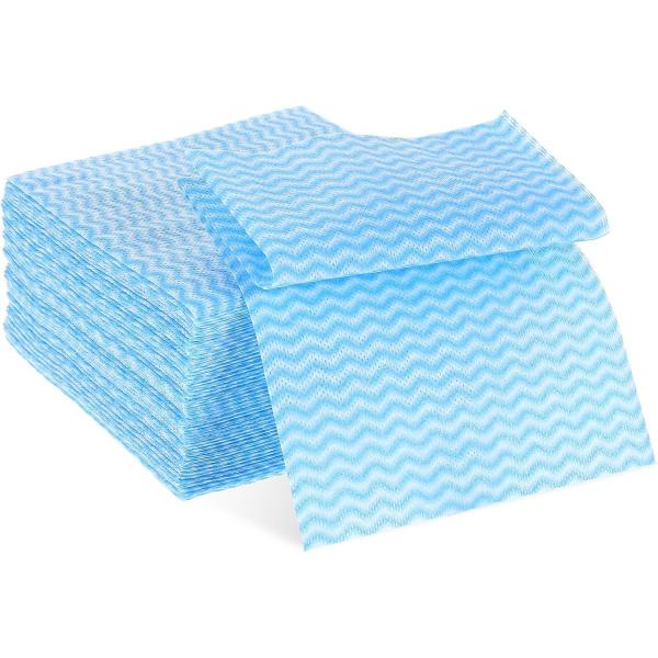 30-80gsm Disposable Cleaning Cloth Heavy Duty  Non-Woven Fabric Kitchen Washing Cloth Multi-Use Absorbent Dish Towels Blue Cleaning Rags