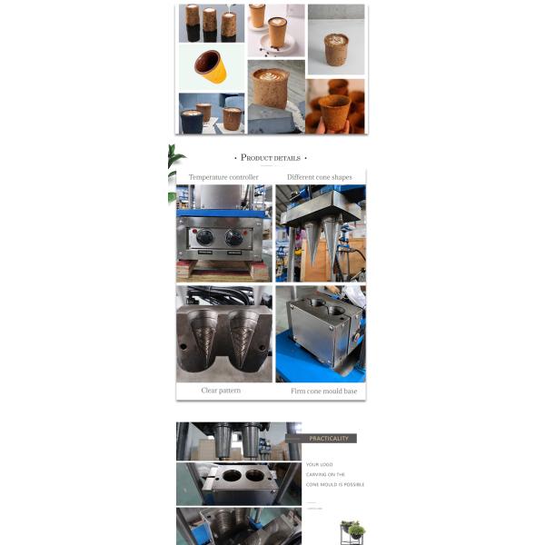 Automatic Ice Cream Cone Muffin Making Eatable Edible Biscuits Coffee Cup Cake Tartlet Eggtart Shell Waffle Maker Machine