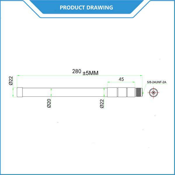 Outdoor Omni Dual Band Antenna WIFI 2.4G 5.8G Fiberglass Antenna