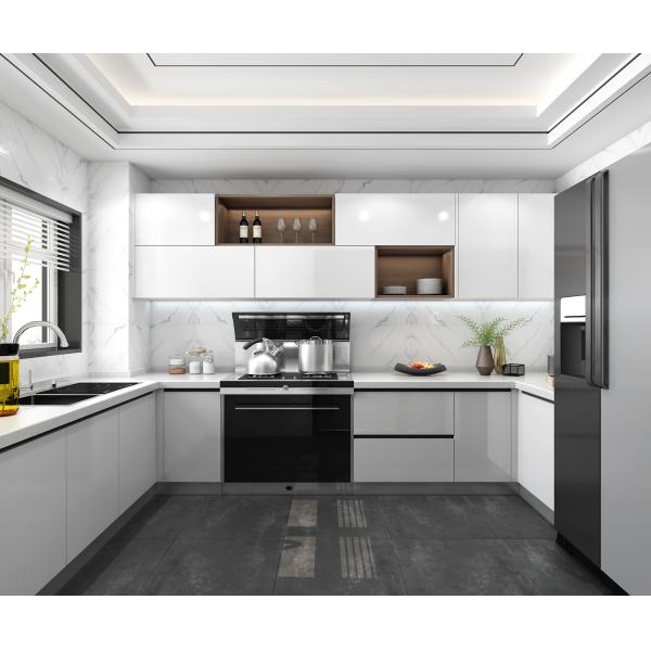 Modern Design Style Gloss Carcase Material Custom High End Kitchen Cabinet with Blum Hardware