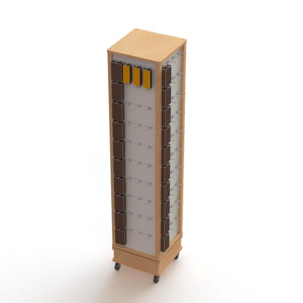 Electronics Products MDF Pegboard Display Racks Maple Color