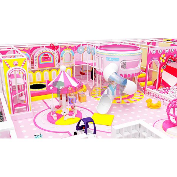  Pink Theme Indoor Playground Commercial Foam Kids Entertainment Equipment