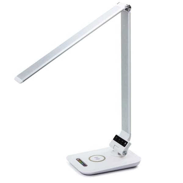 Silver Color Wireless Charger Cordless Desk Lamp With Touch Swith For Iphone X And Iphone 10