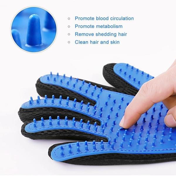 Pet Silicone Grooming Glove , Washable And Waterproof Dog Grooming Mitt