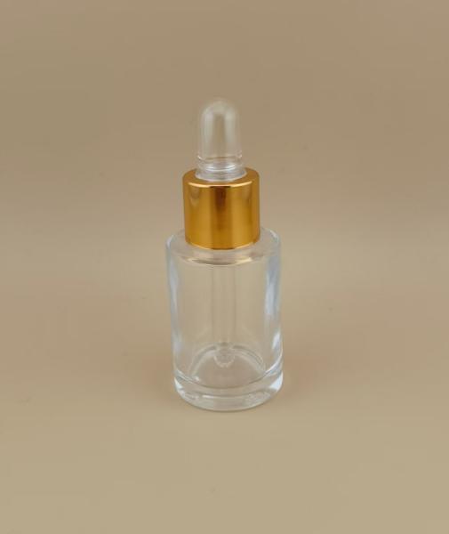 Customized Dropper Bottle Lotion Dispenser Pump For Face Essence With Golden Screw Lid And Small Size