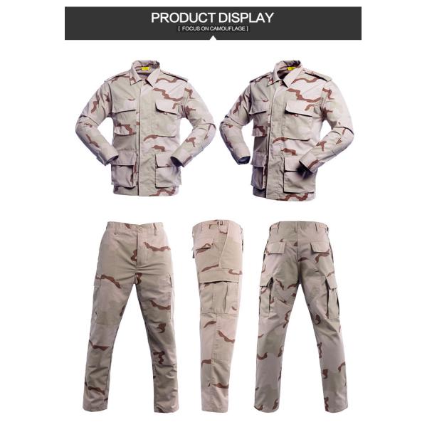 Flame Retardant Camouflage BDU Military Uniform 210-220gsm Fabric