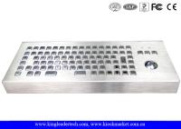 Industrial Desktop Stainless Steel Keyboard 12 Keys F1 - F12 With Trackball