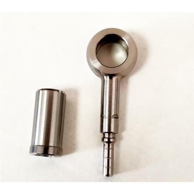 Aço inoxidável -3 AN 3/8 x 24 Rosca métrica 40 mm de comprimento Parafusos banjo duplos Adaptador de encaixe de linha de freio turbo