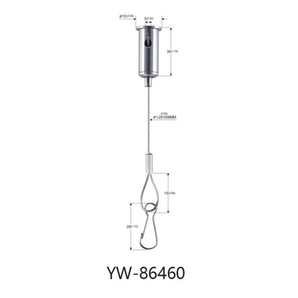 1.2mm Cable Swingable Self Gripper Ceiling Hanging Kits Suspension System YW86456