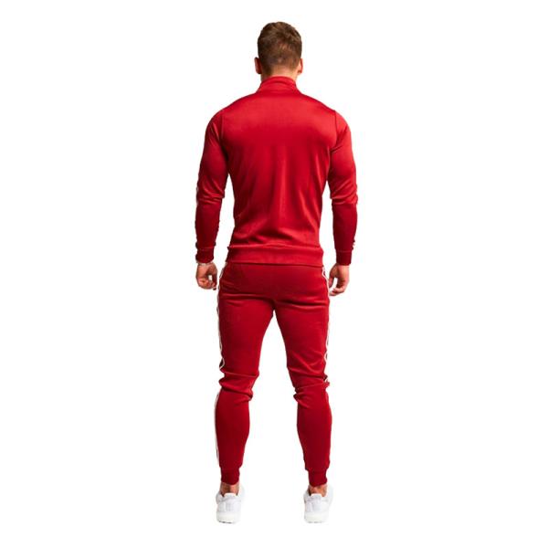 65% cotton 35% polyester Male Athletic Full Zip Tracksuit Digital Sublimation Transfer Printing