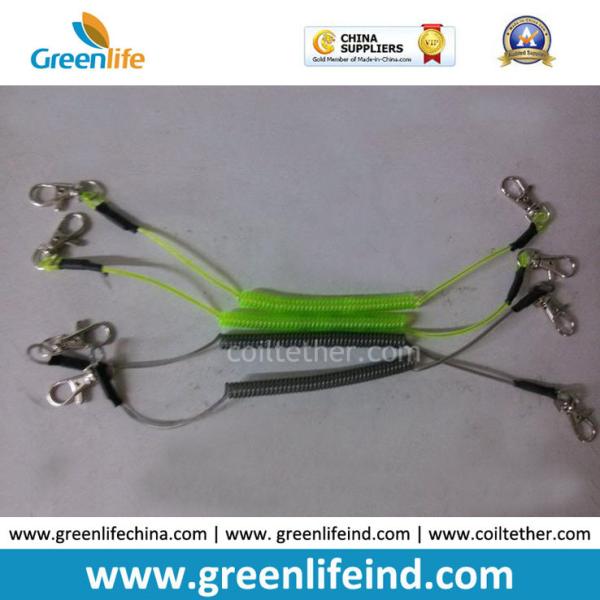 Slim Wire Rope Plastic Flexible Coil Lanyard Cable Fasteners