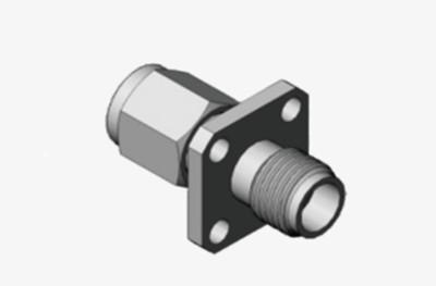 Male to Female 2.4mm RF Adapter with Passivated Plating and Stainless Steel Material