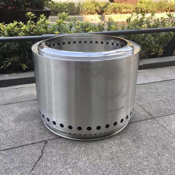 19.5 Inch Smokeless Outdoor Fire Pit Camping Stainless Steel Portable Bonfire
