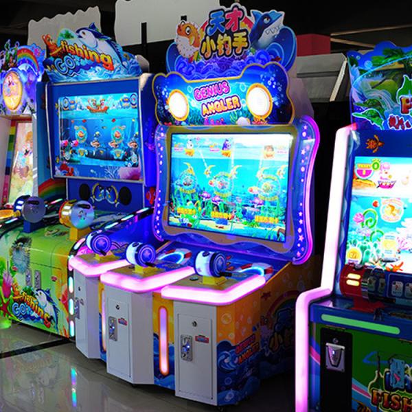 Amusement Kid Fishing Arcade Game Machine Coin Operated 110V / 220V