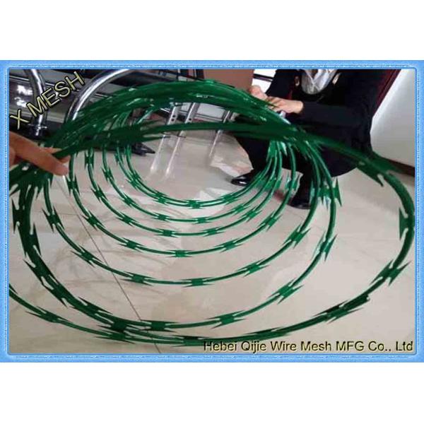 Колючая проволока лезвия бритвы тяжелого предохранения от покрытия цинка консертина