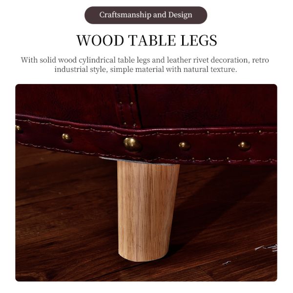 Nidea #8647 LOFT Original Drum-Shaped Aluminum Rivet Coffee Table Industrial Style Handmade Durable Living Room Furniture