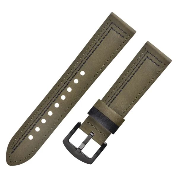 Waterproof Crazy Horse Men's Leather Watch Strap