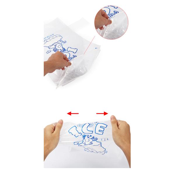 Лед ясности LDPE 10LBS 20LBS пластиковый кладет с клиентом собственный логотип в мешки